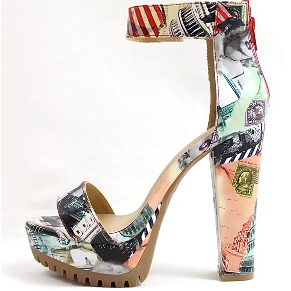 Shoe Republic LA Shoes - Open Toe Lug Sole Platform Sandals